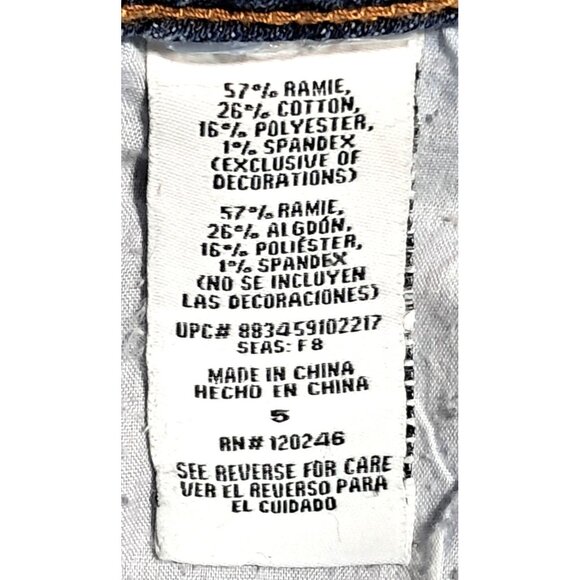 Y2K Bongo Jeans Size 5 Fearless Rhinestones Low Rise Heart Pocket Stretch Distre - Picture 3 of 13